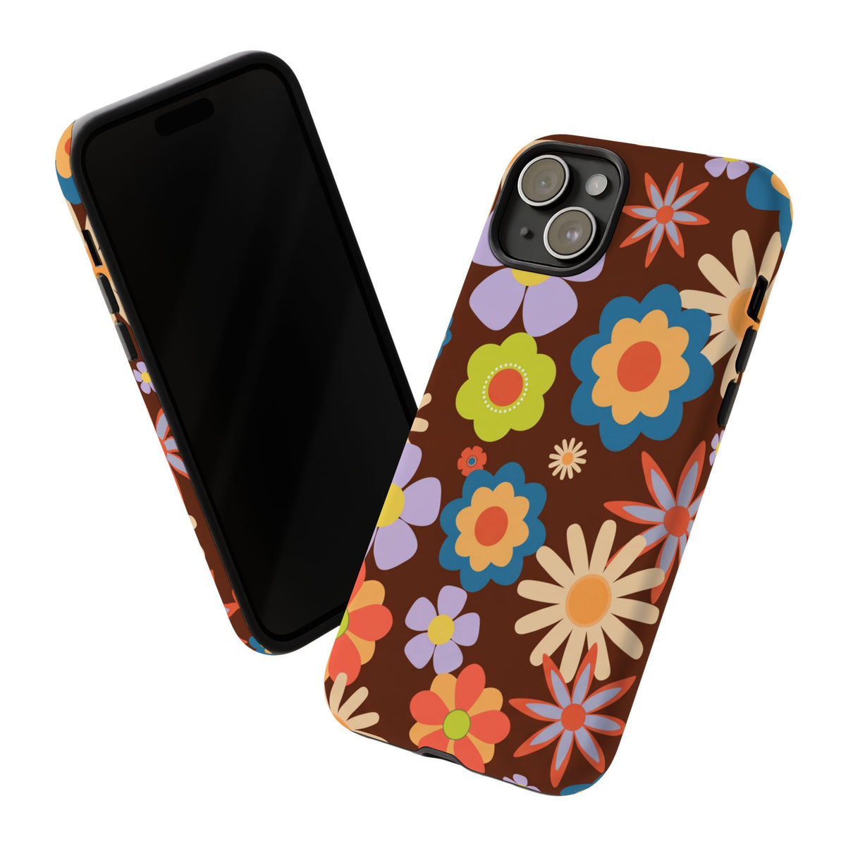 Flowers - Brown/Blue