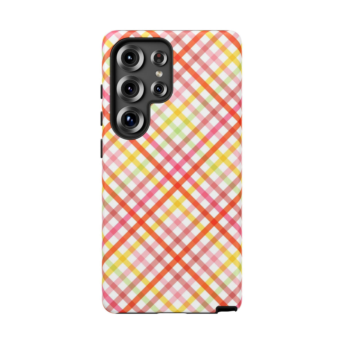 Checked Stripes - Pink/Red/Yellow