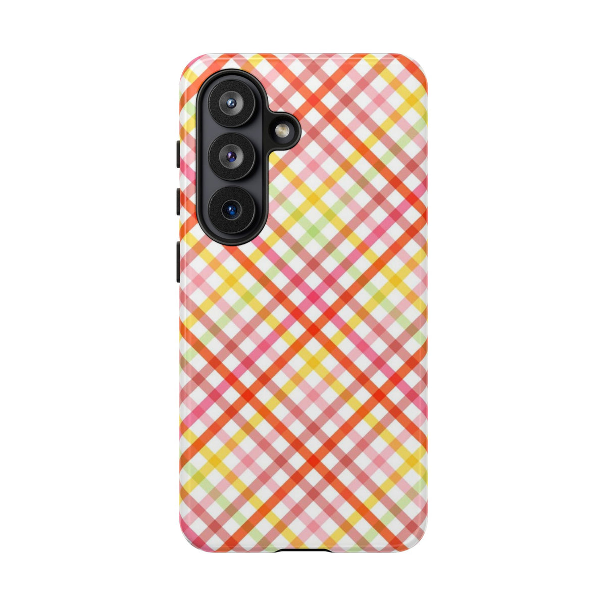 Checked Stripes - Pink/Red/Yellow