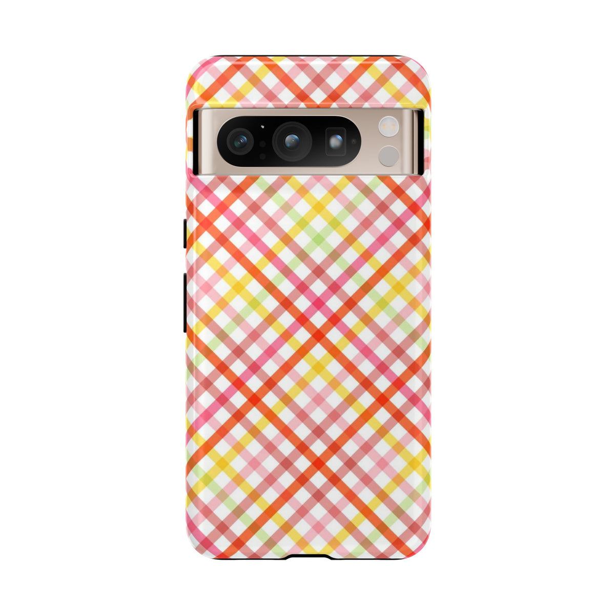 Checked Stripes - Pink/Red/Yellow