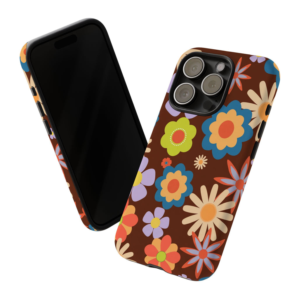 Flowers - Brown/Blue