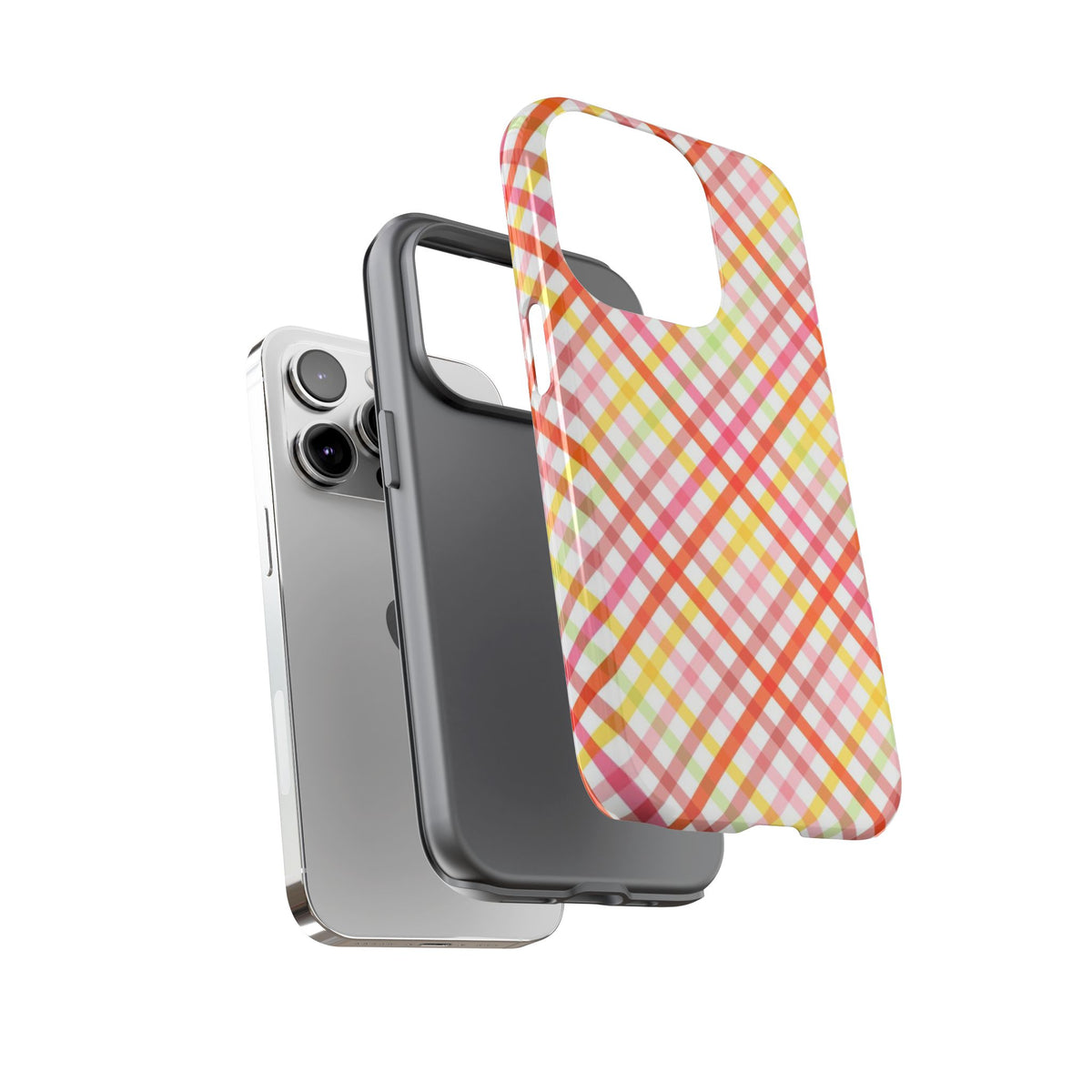 Checked Stripes - Pink/Red/Yellow