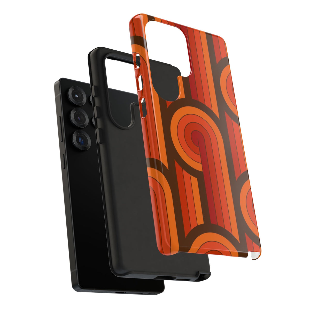 60's Wallpaper - Orange/Brown
