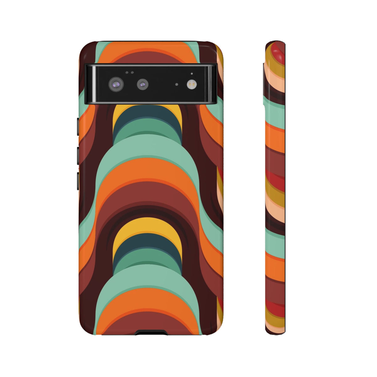60's Wallpaper - Orange/Blue