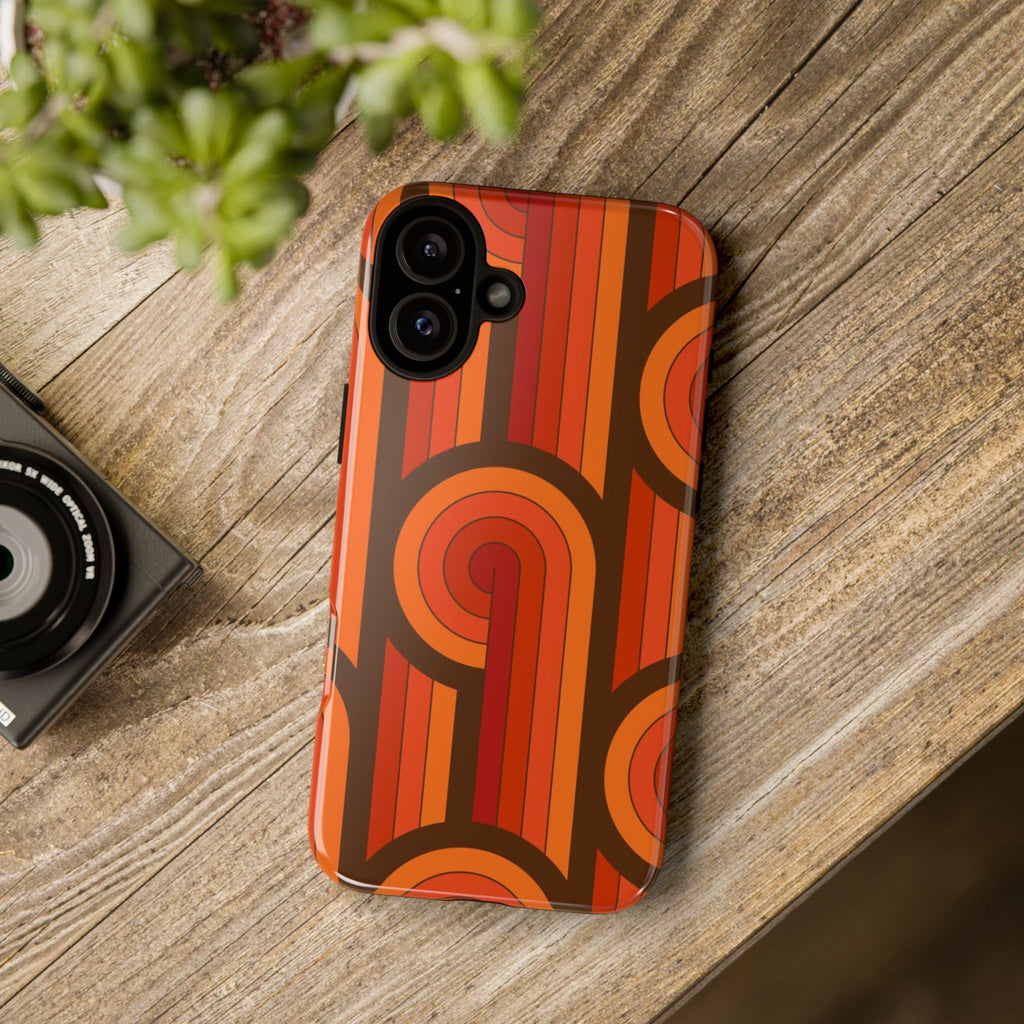 60's Wallpaper - Orange/Brown