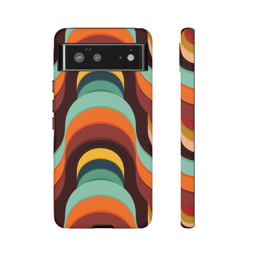 60's Wallpaper - Orange/Blue