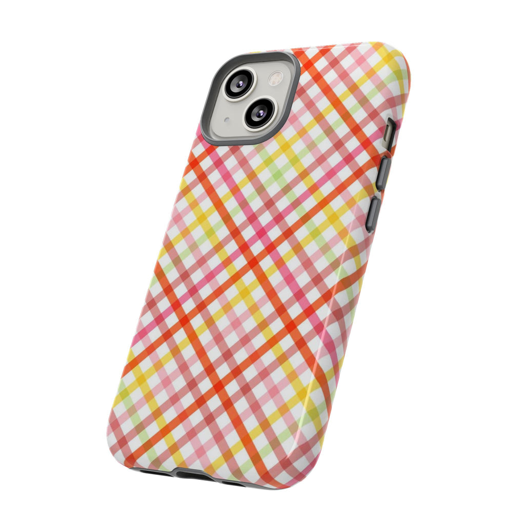 Checked Stripes - Pink/Red/Yellow