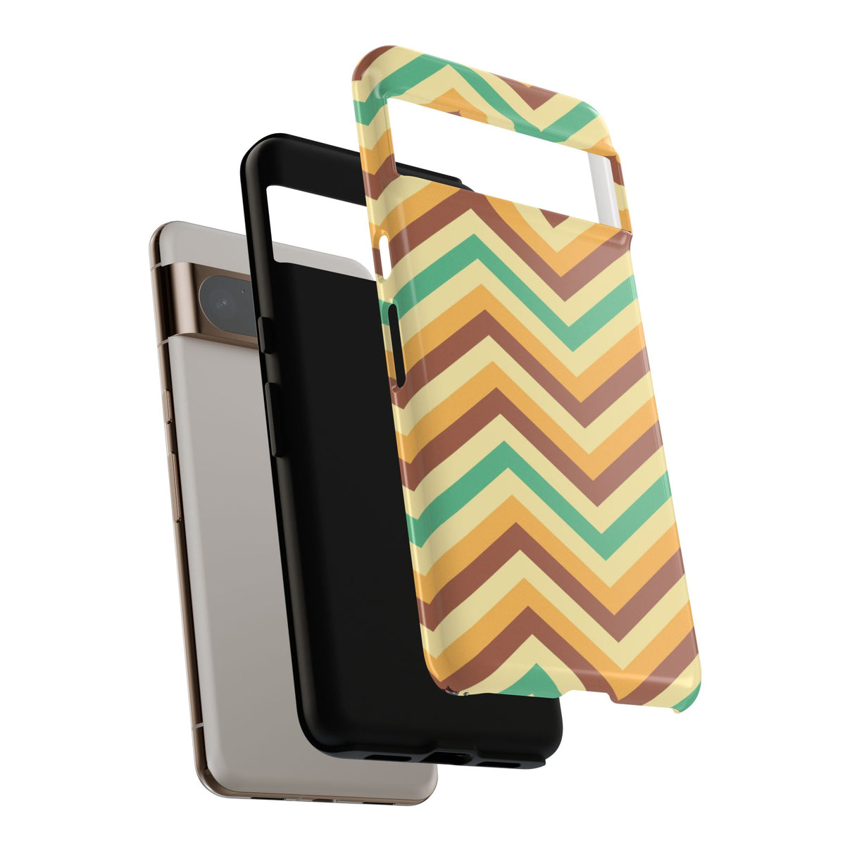 Zig Zags - Brown/Green