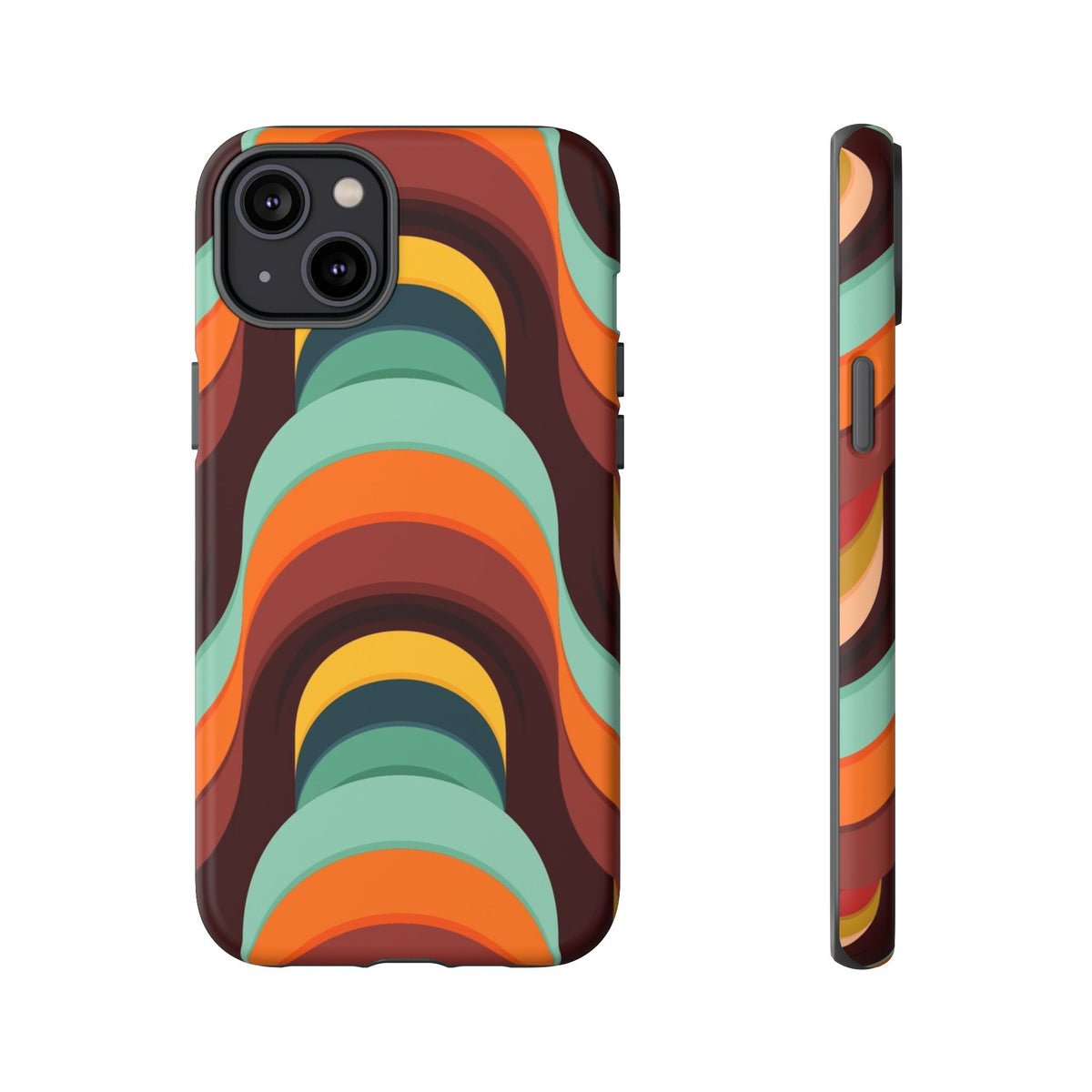 60's Wallpaper - Orange/Blue