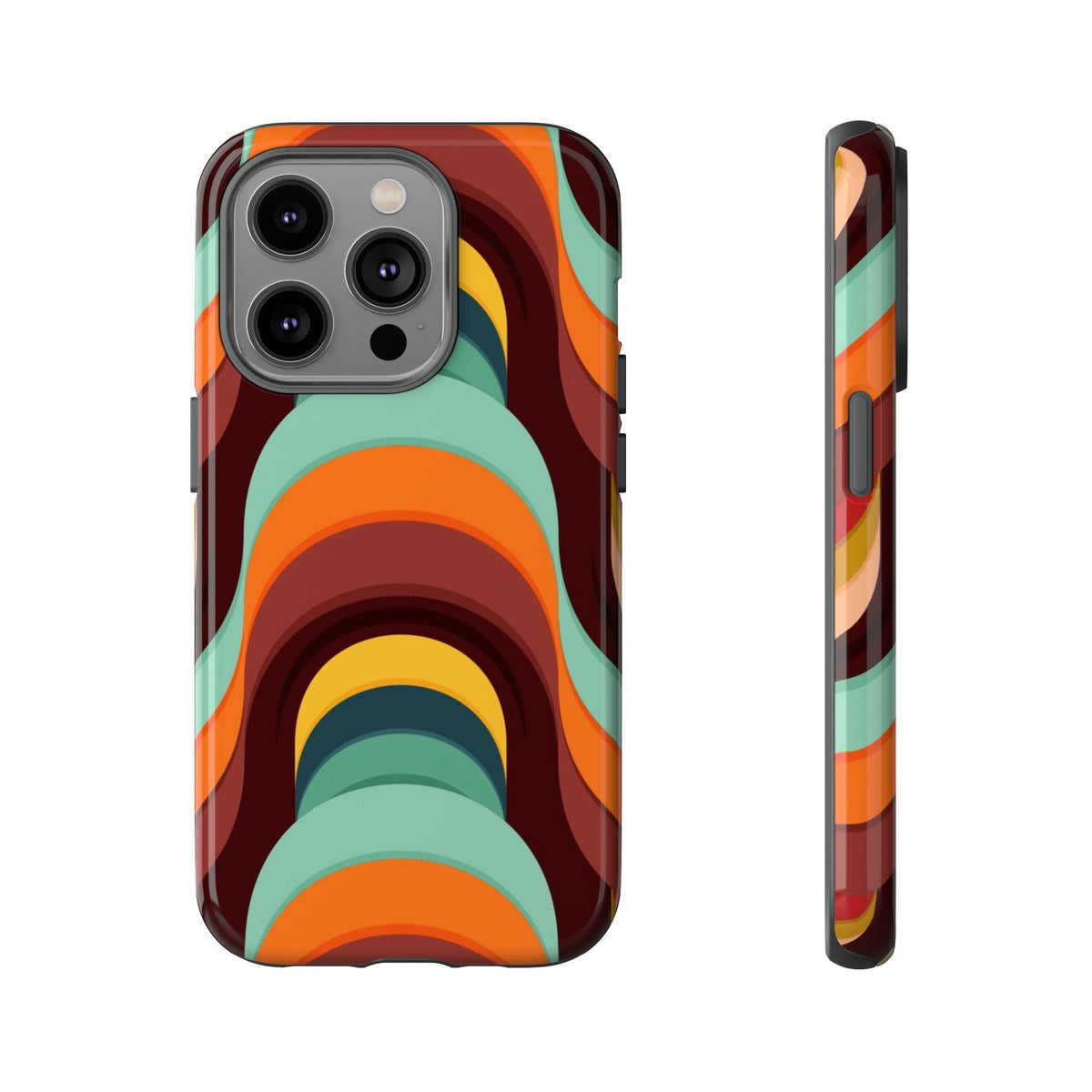 60's Wallpaper - Orange/Blue