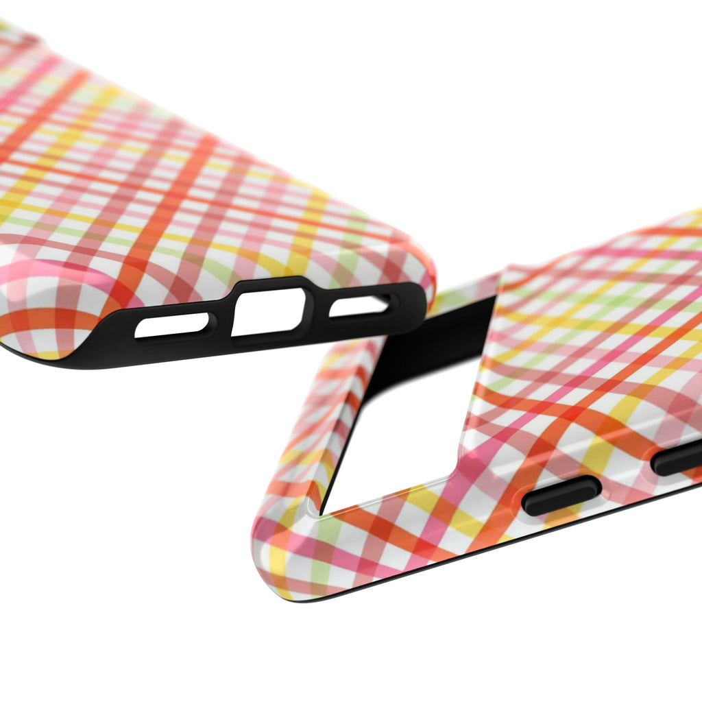 Checked Stripes - Pink/Red/Yellow