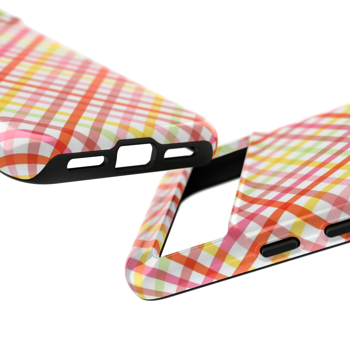 Checked Stripes - Pink/Red/Yellow
