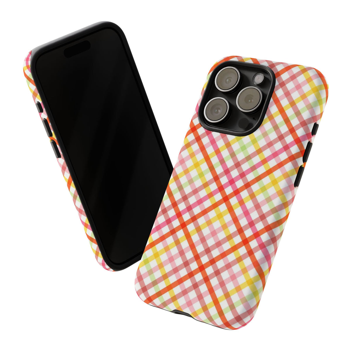 Checked Stripes - Pink/Red/Yellow