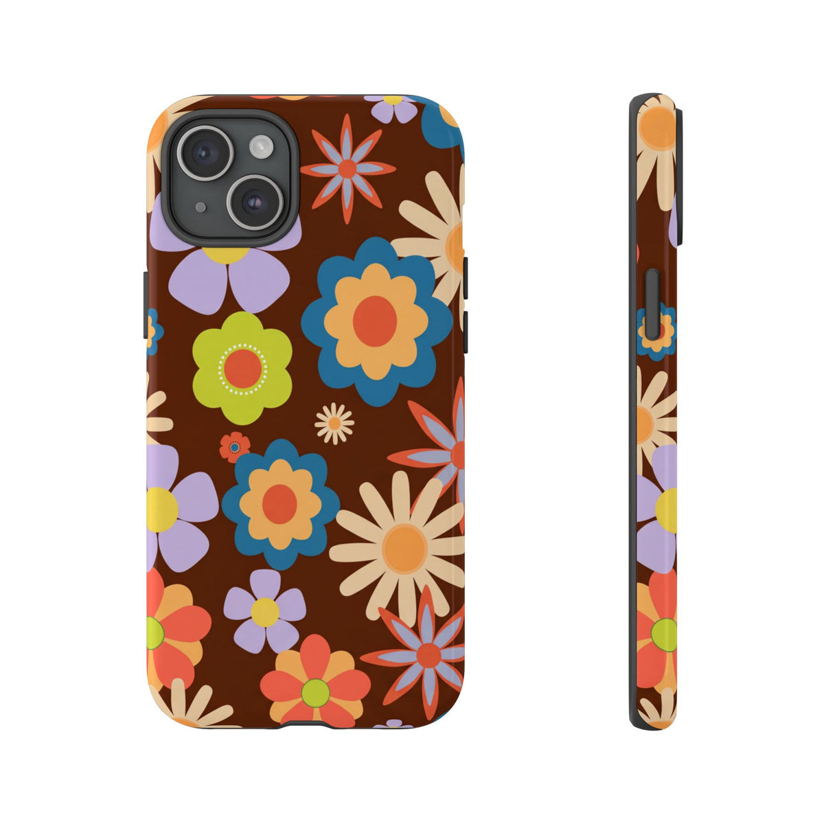 Flowers - Brown/Blue