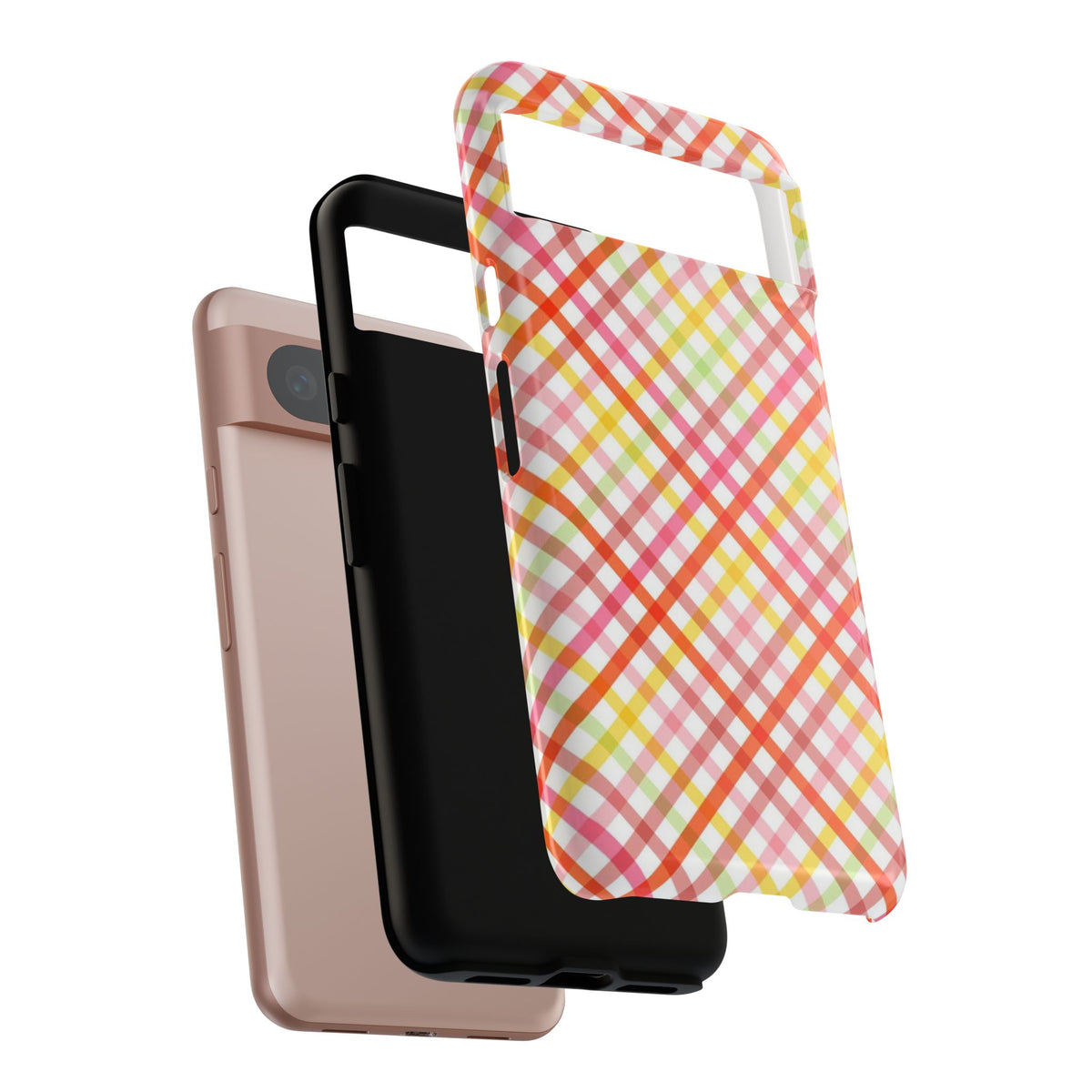 Checked Stripes - Pink/Red/Yellow