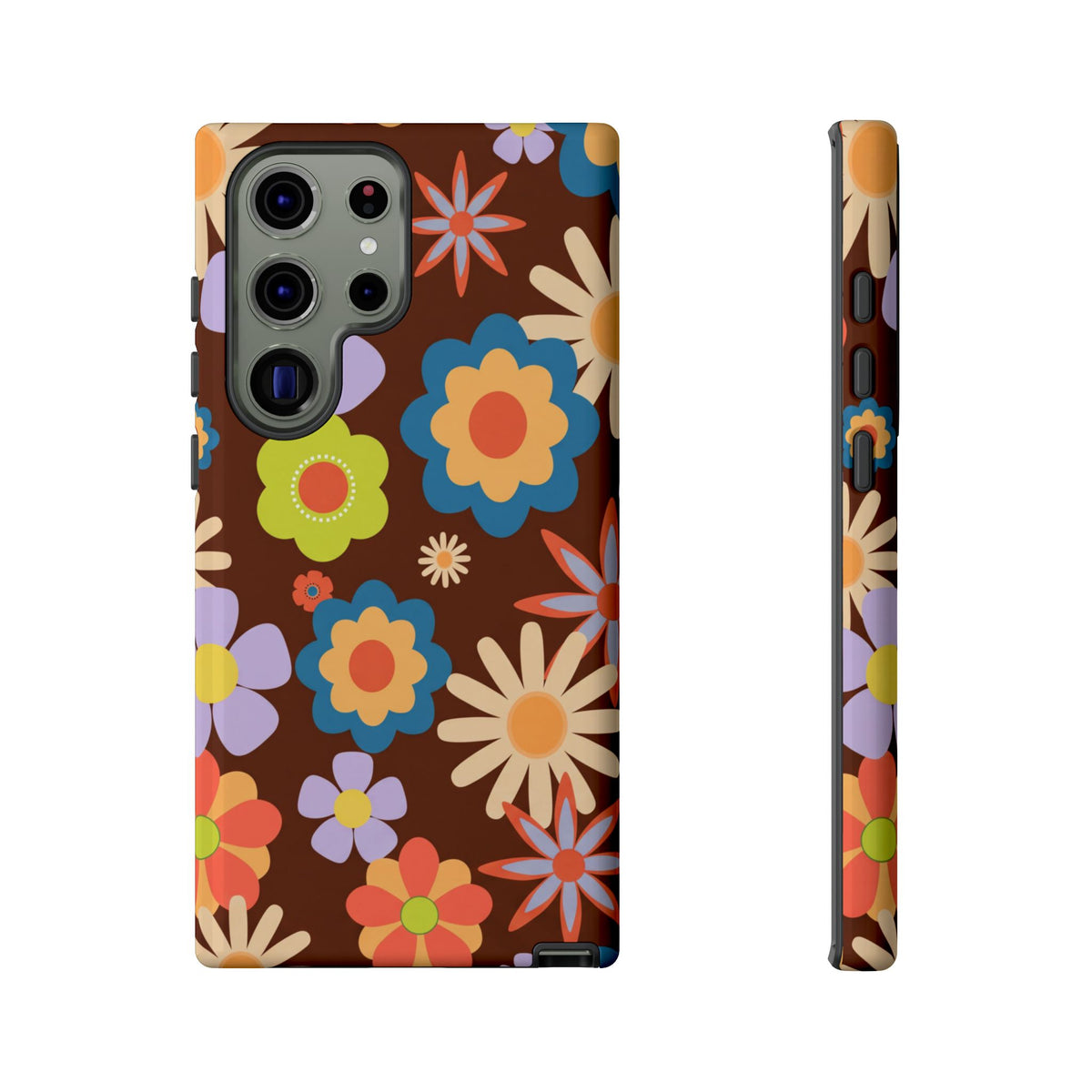 Flowers - Brown/Blue