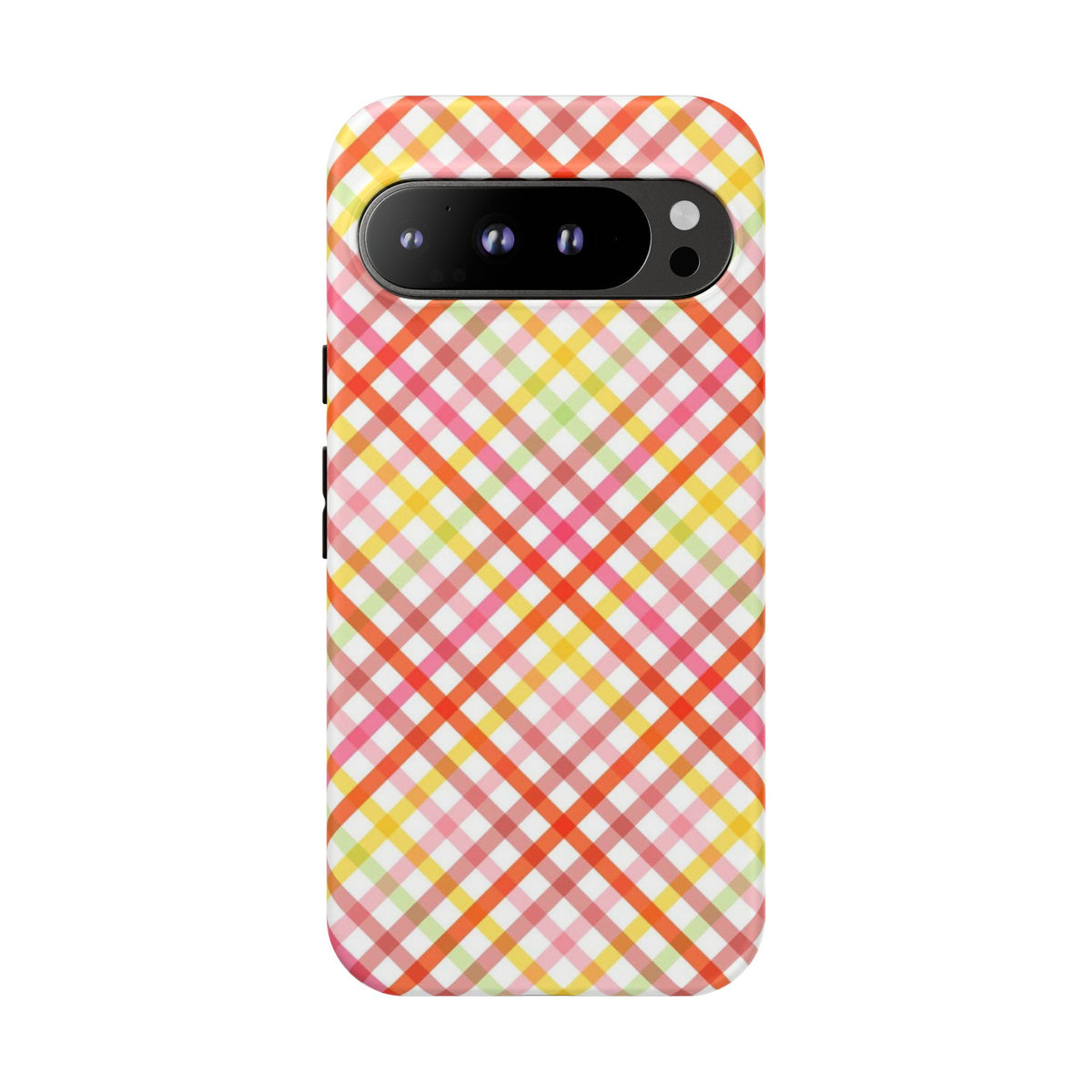 Checked Stripes - Pink/Red/Yellow