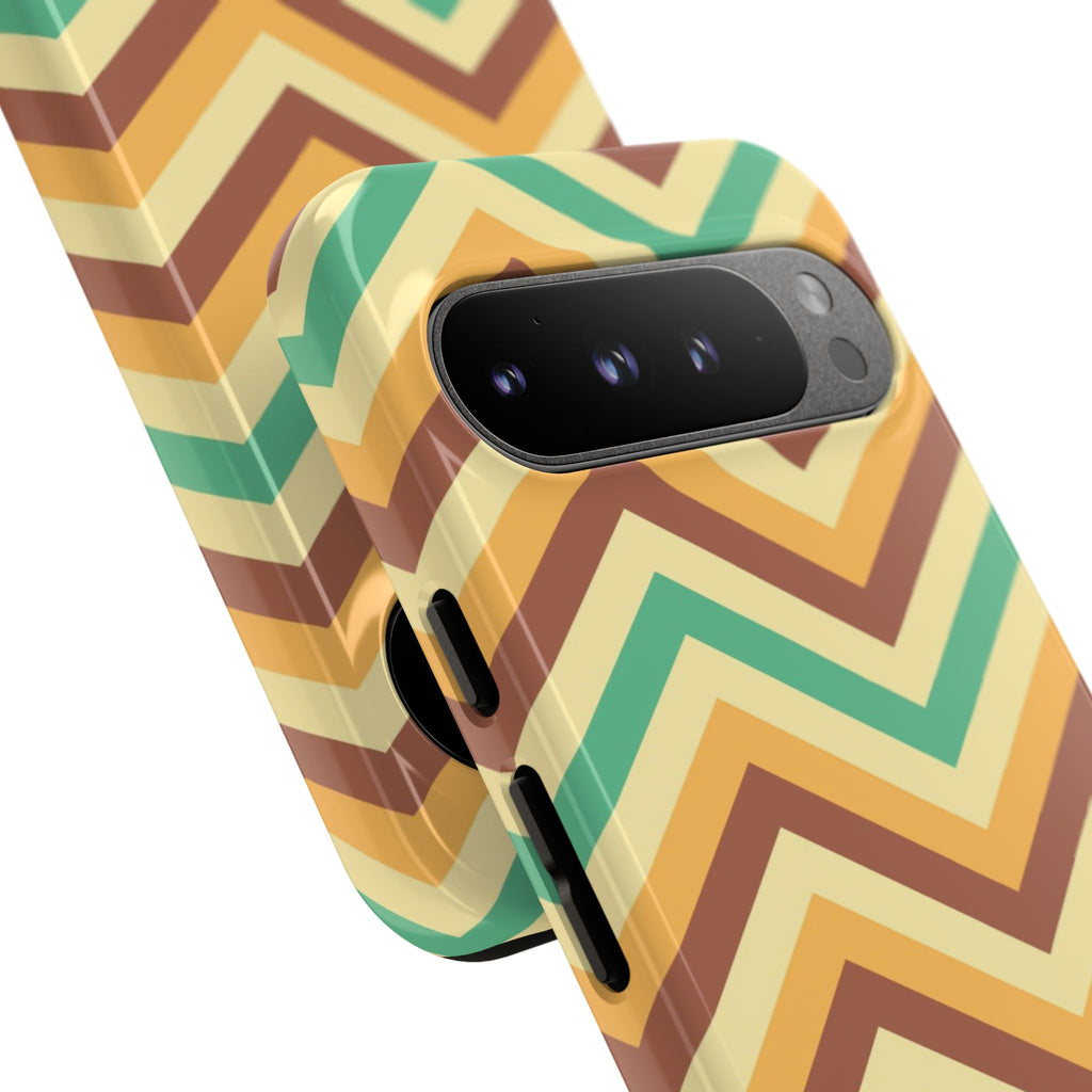 Zig Zags - Brown/Green