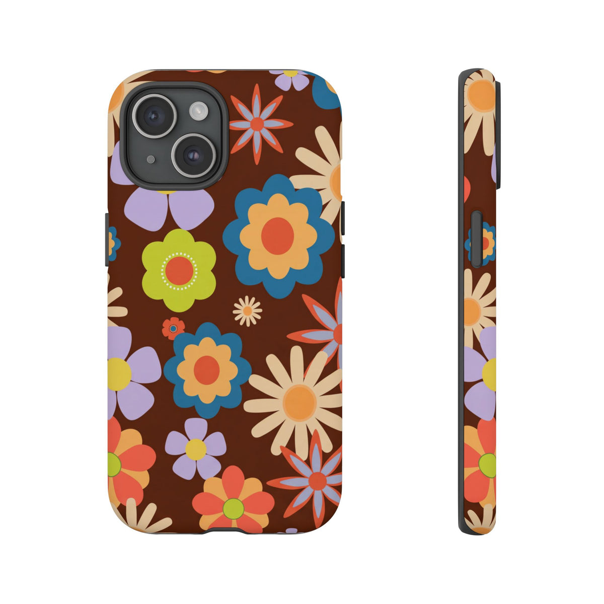 Flowers - Brown/Blue
