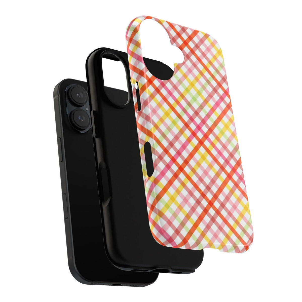Checked Stripes - Pink/Red/Yellow