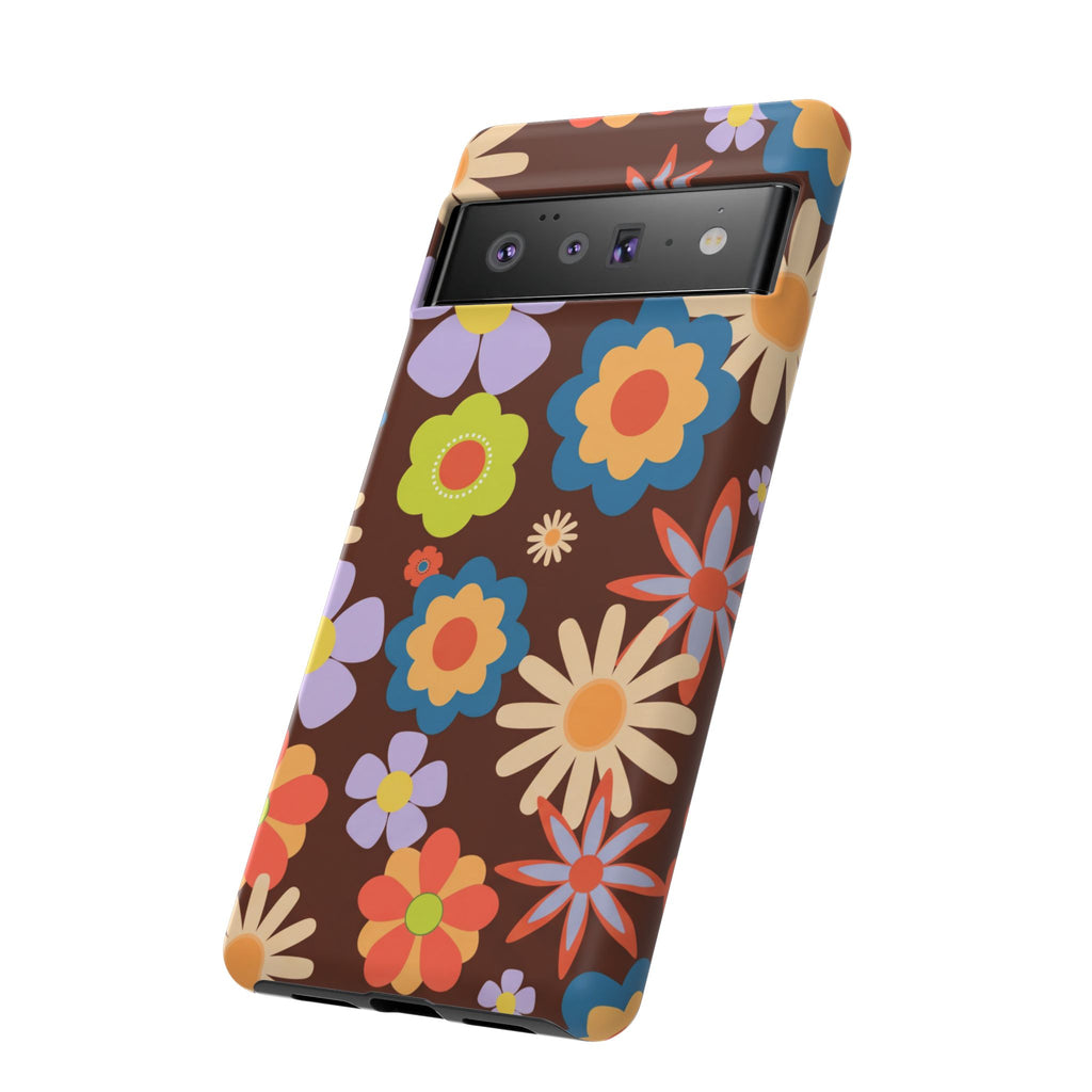 Flowers - Brown/Blue
