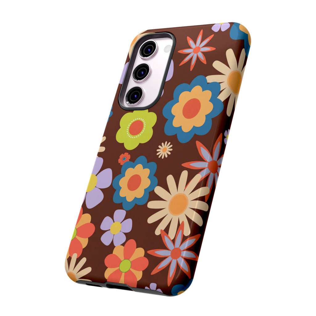 Flowers - Brown/Blue