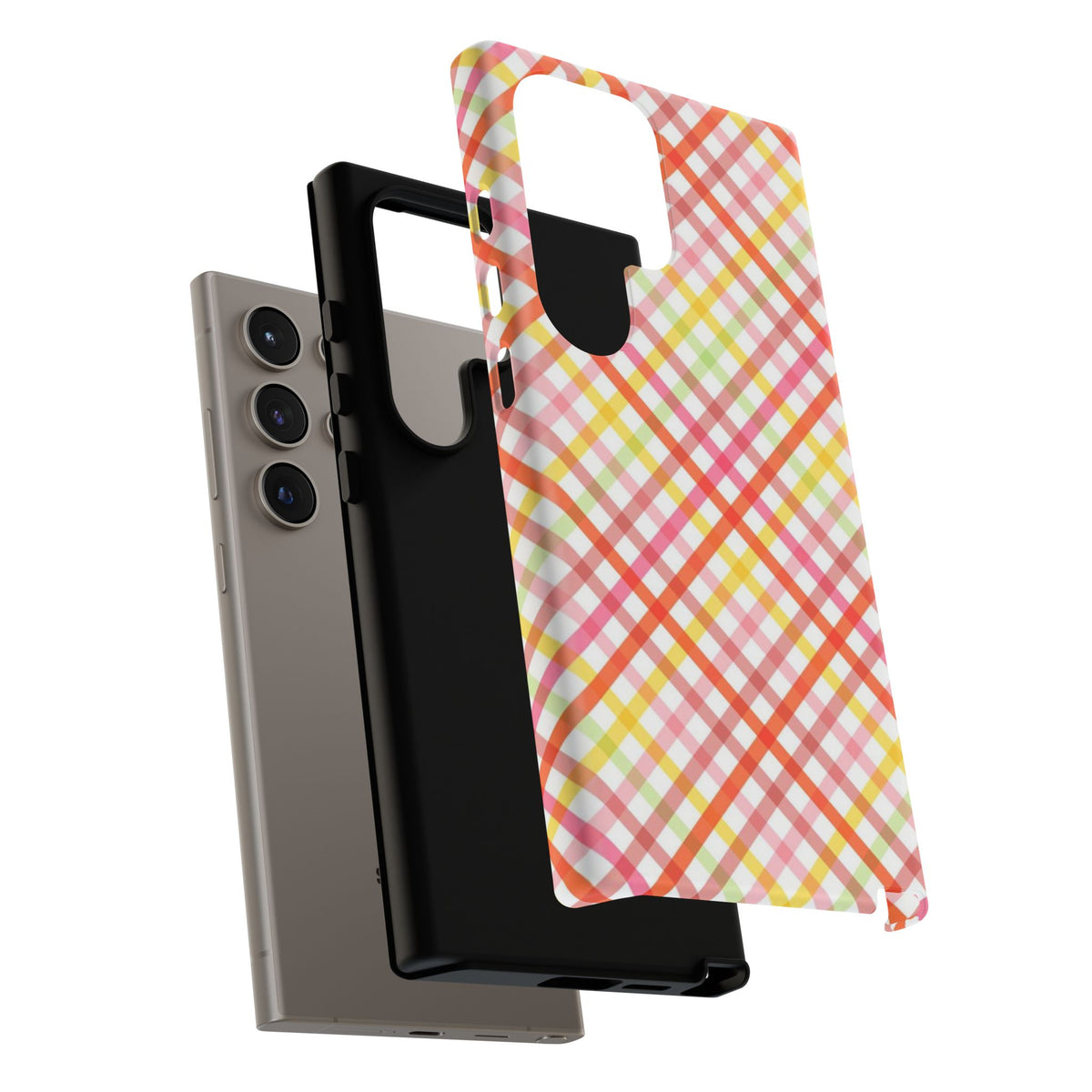 Checked Stripes - Pink/Red/Yellow