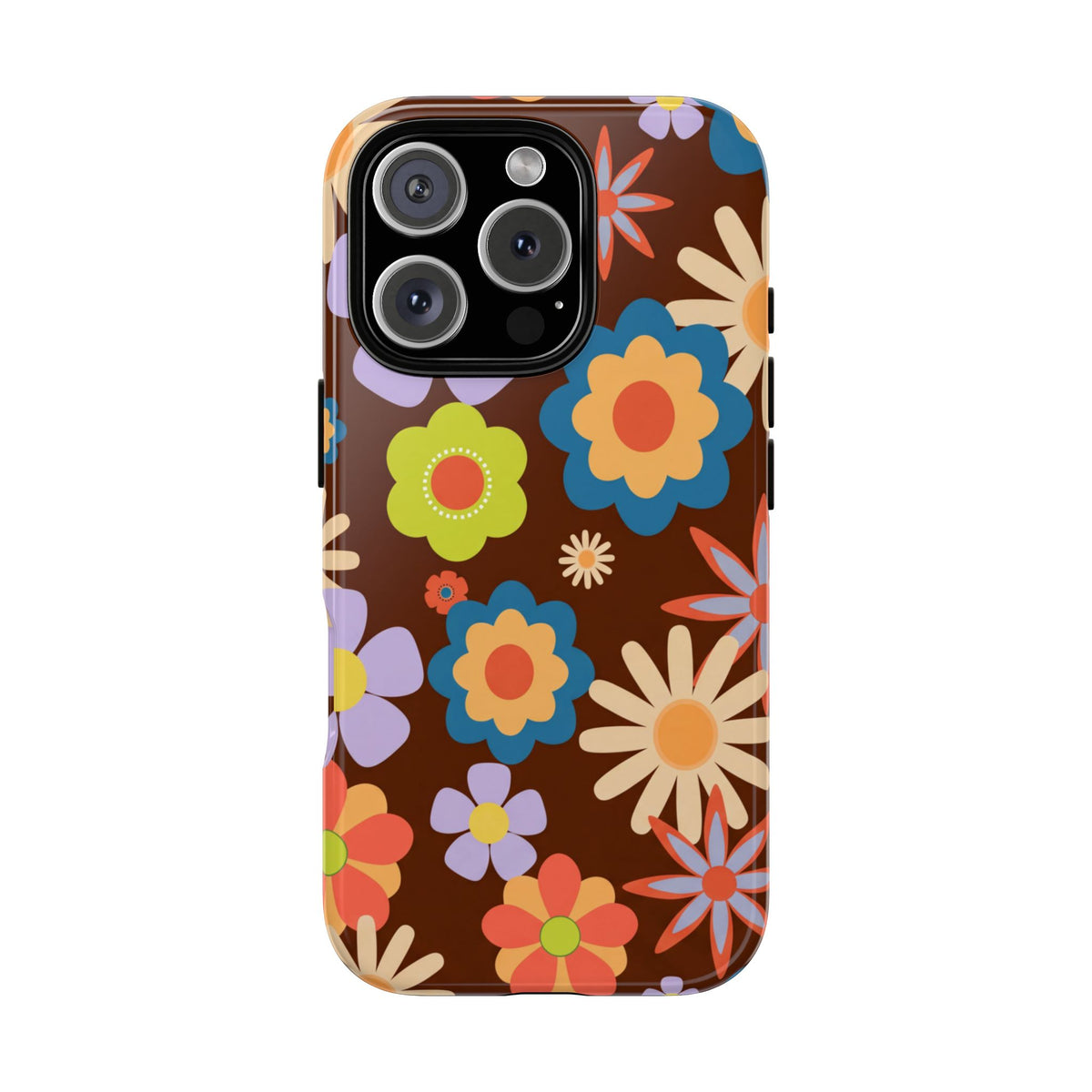 Flowers - Brown/Blue