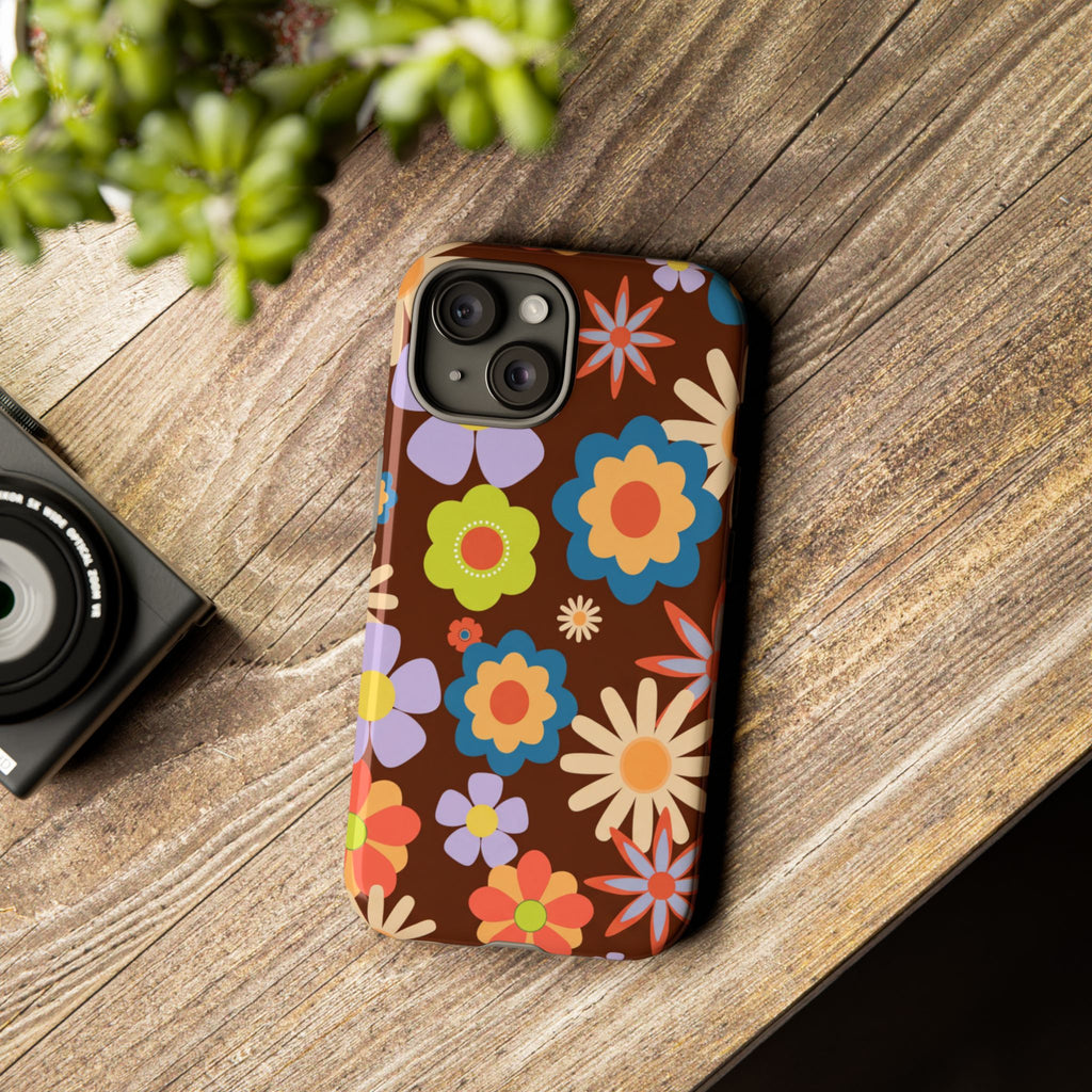 Flowers - Brown/Blue