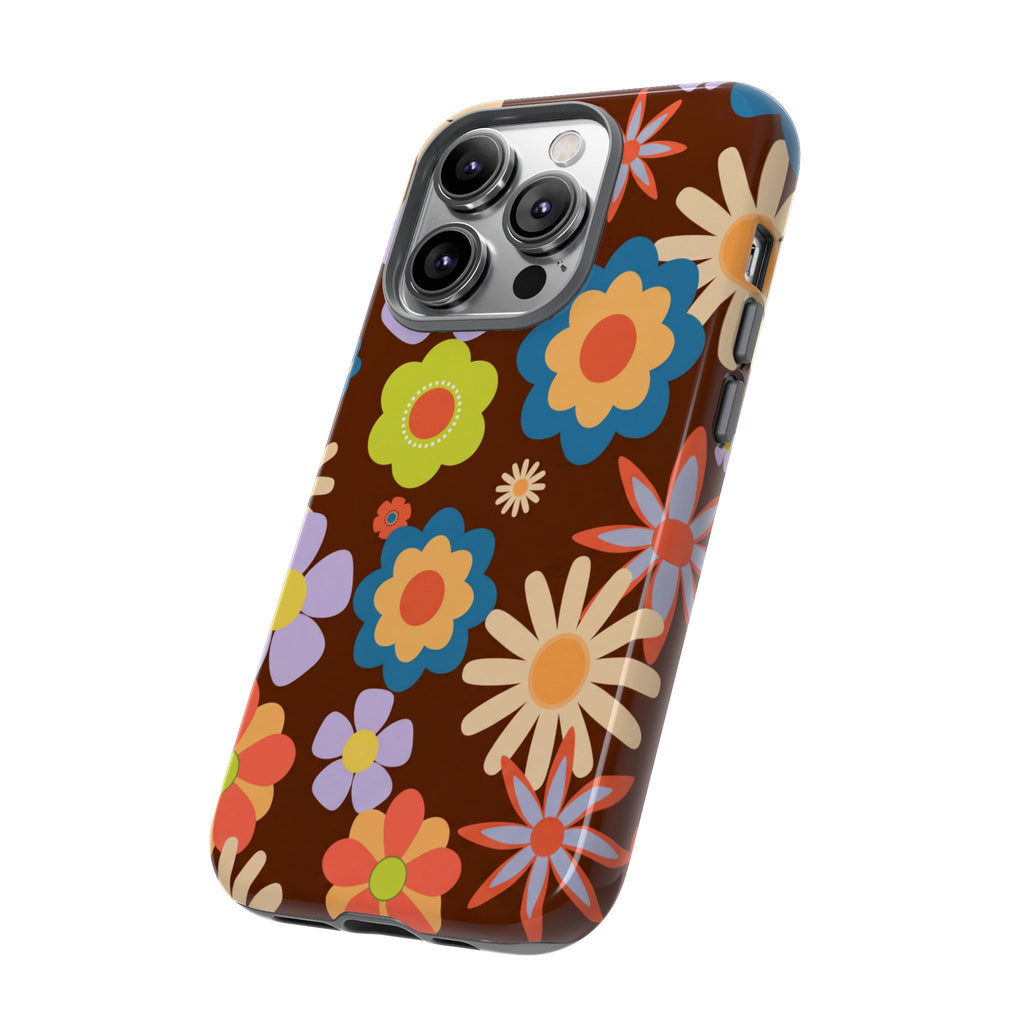 Flowers - Brown/Blue