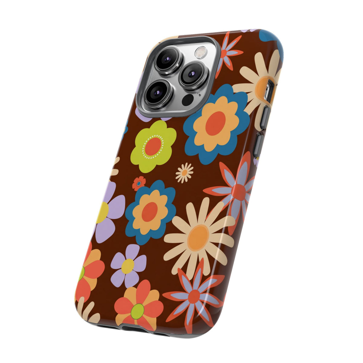 Flowers - Brown/Blue