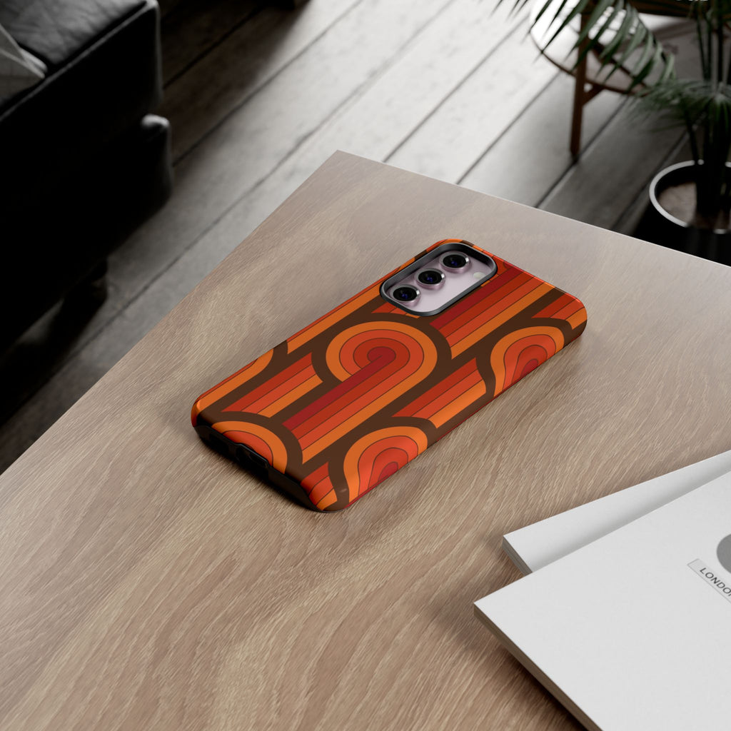 60's Wallpaper - Orange/Brown