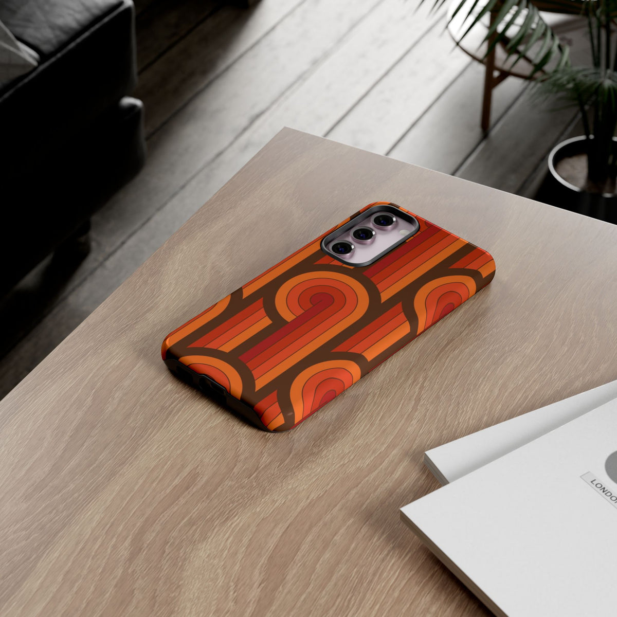 60's Wallpaper - Orange/Brown