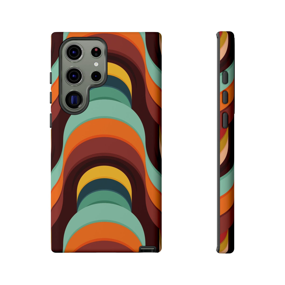 60's Wallpaper - Orange/Blue