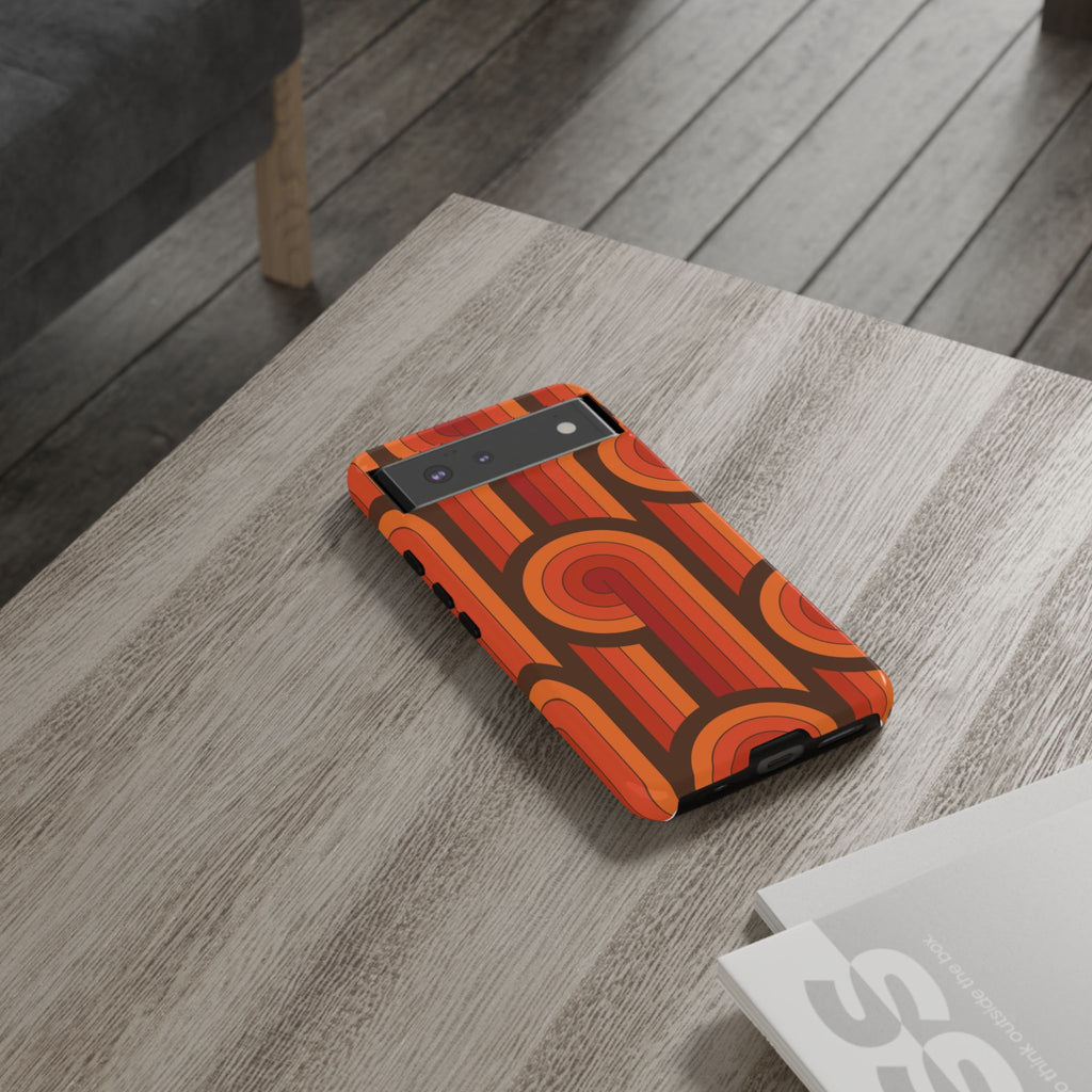 60's Wallpaper - Orange/Brown