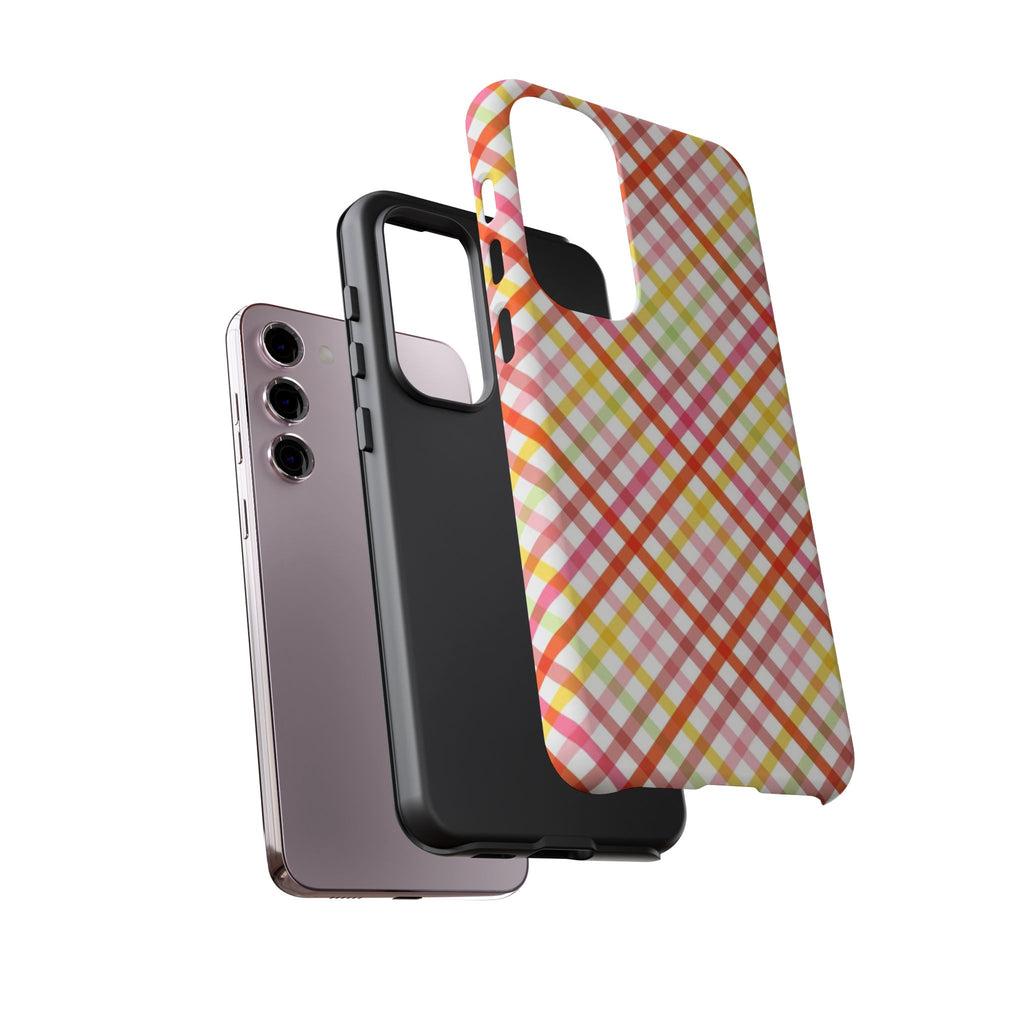 Checked Stripes - Pink/Red/Yellow
