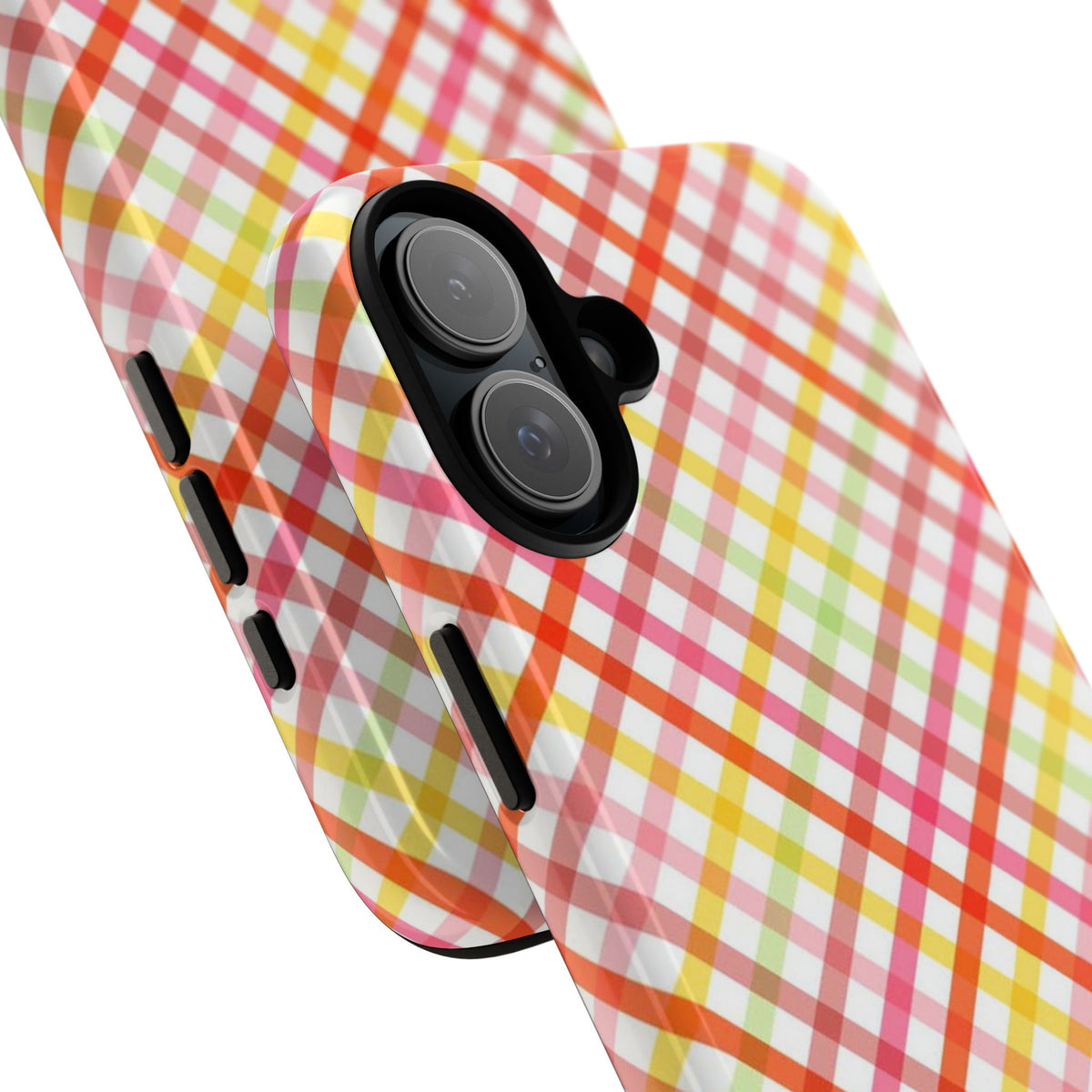 Checked Stripes - Pink/Red/Yellow