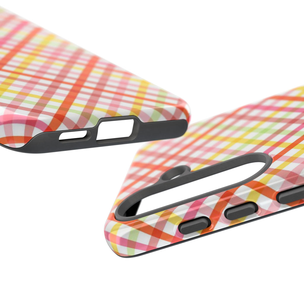 Checked Stripes - Pink/Red/Yellow