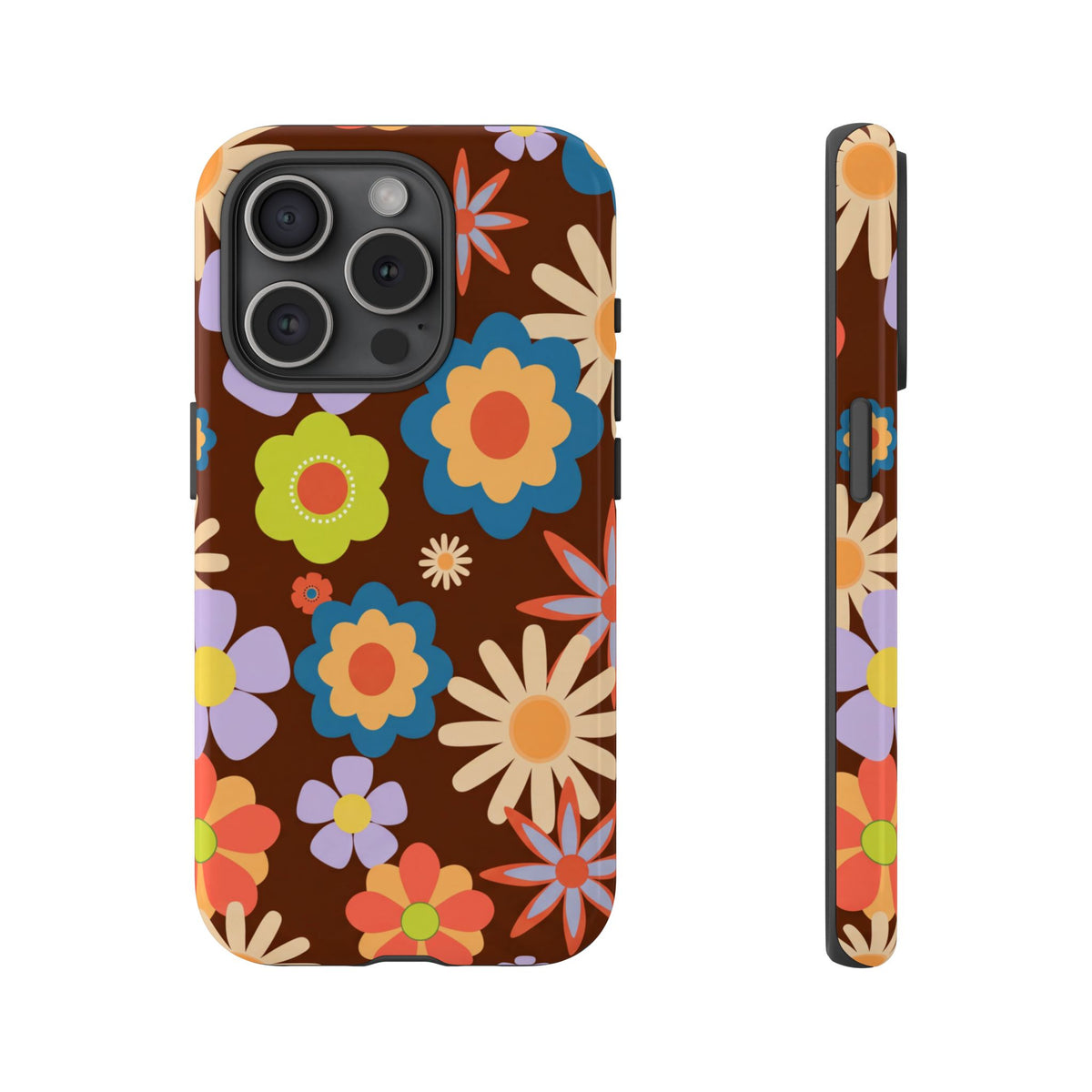 Flowers - Brown/Blue