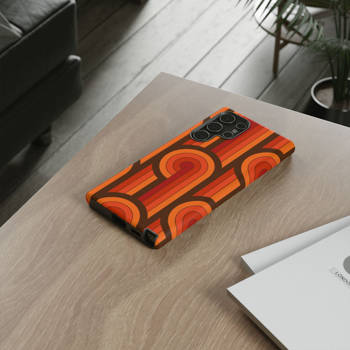 60's Wallpaper - Orange/Brown