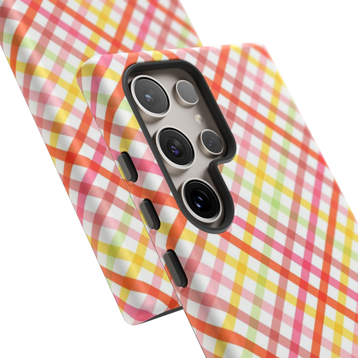 Checked Stripes - Pink/Red/Yellow