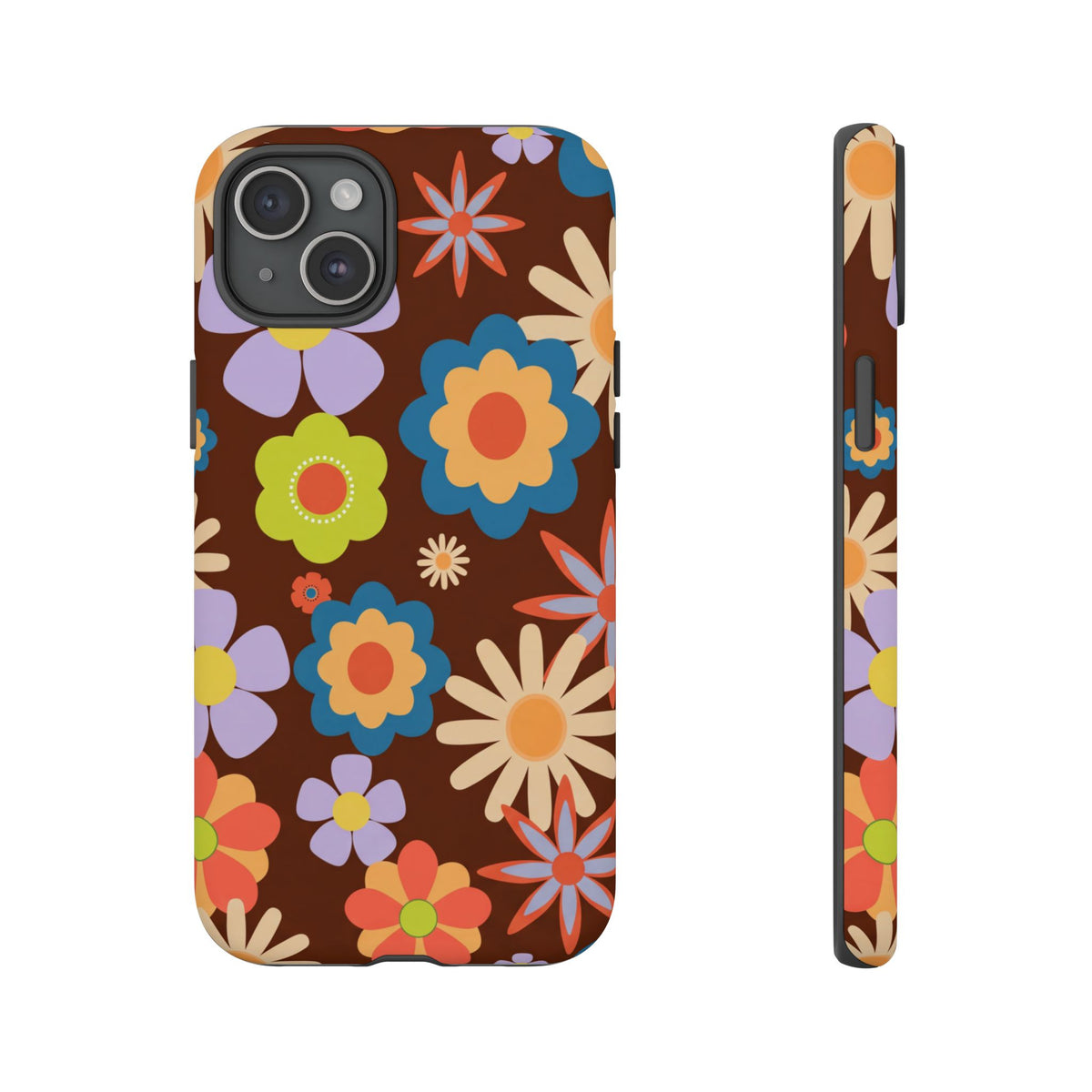 Flowers - Brown/Blue