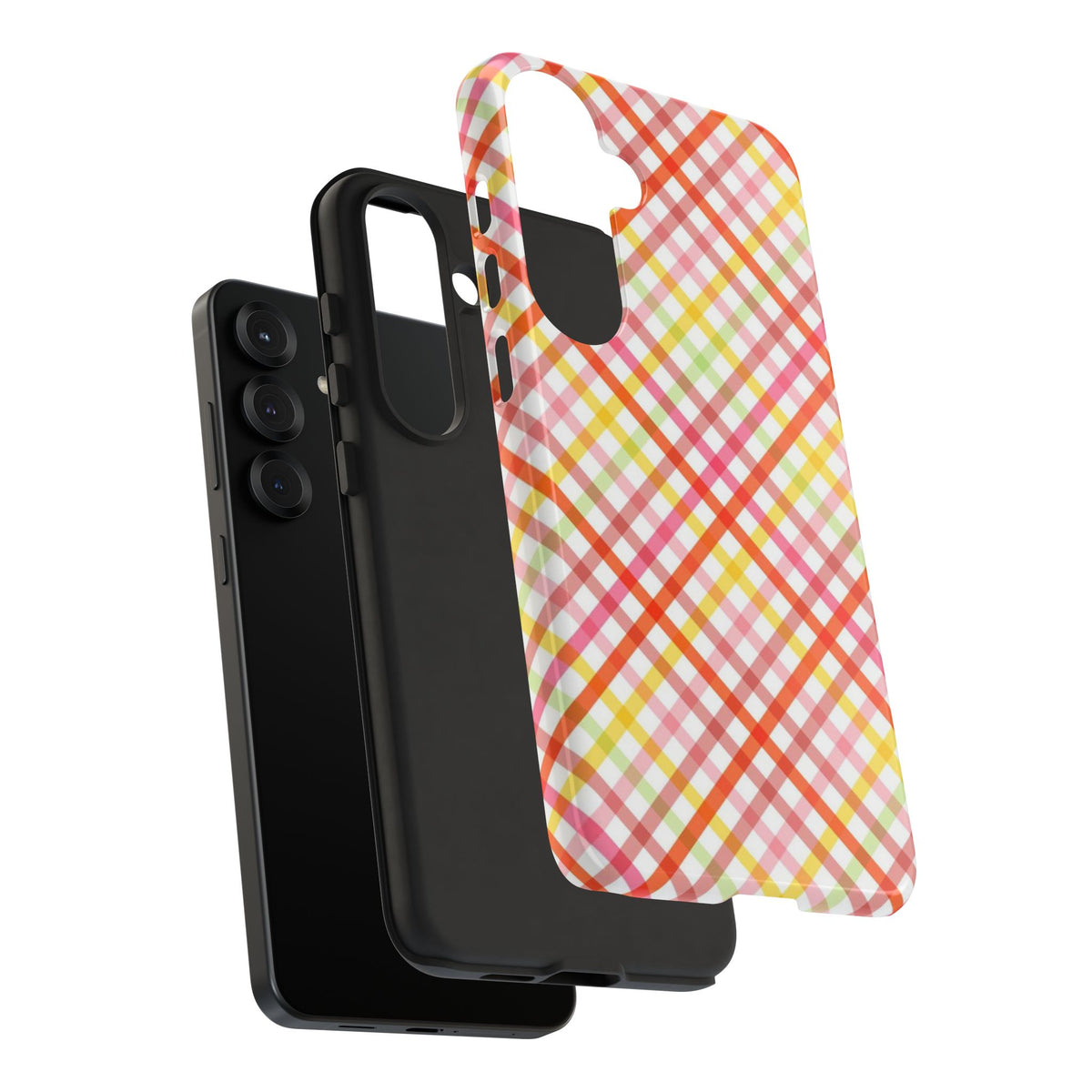 Checked Stripes - Pink/Red/Yellow