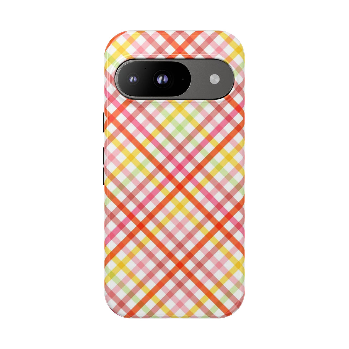 Checked Stripes - Pink/Red/Yellow