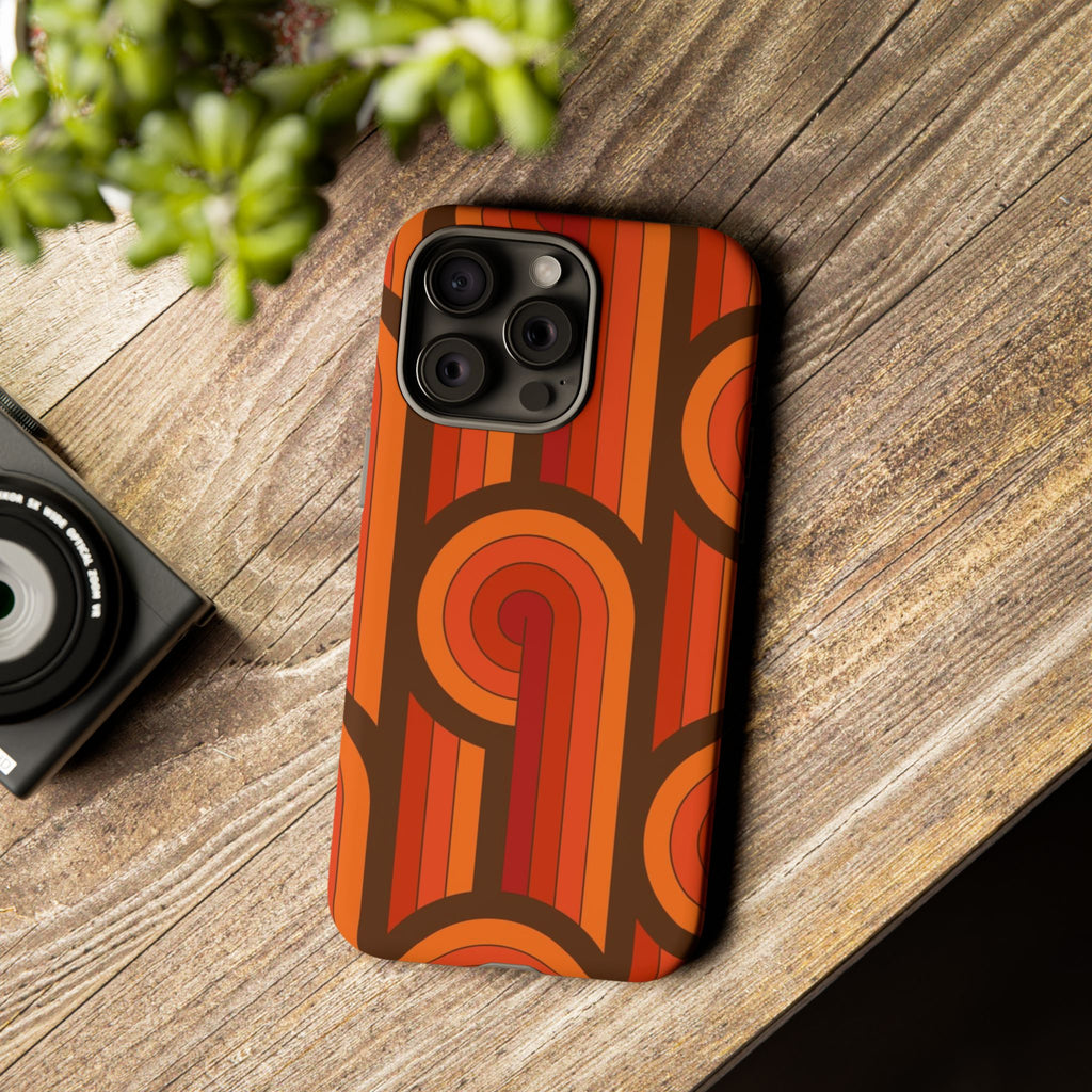 60's Wallpaper - Orange/Brown
