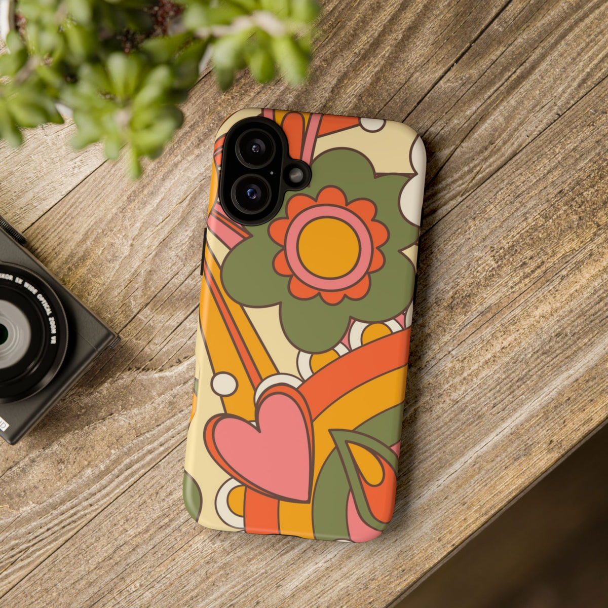 60's Wallpaper - Pink/Green