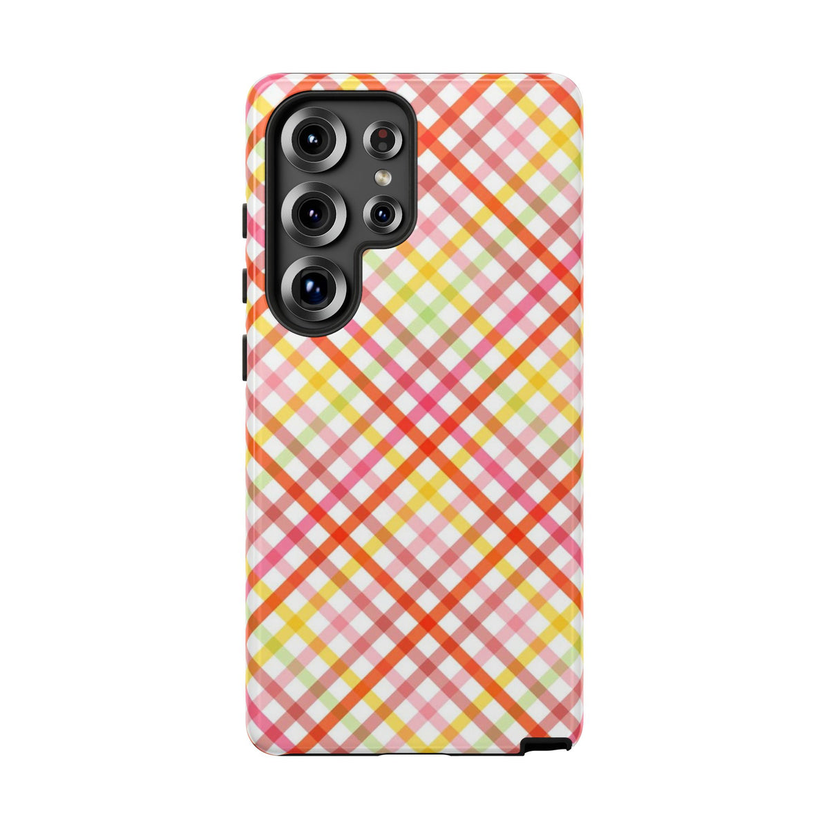 Checked Stripes - Pink/Red/Yellow