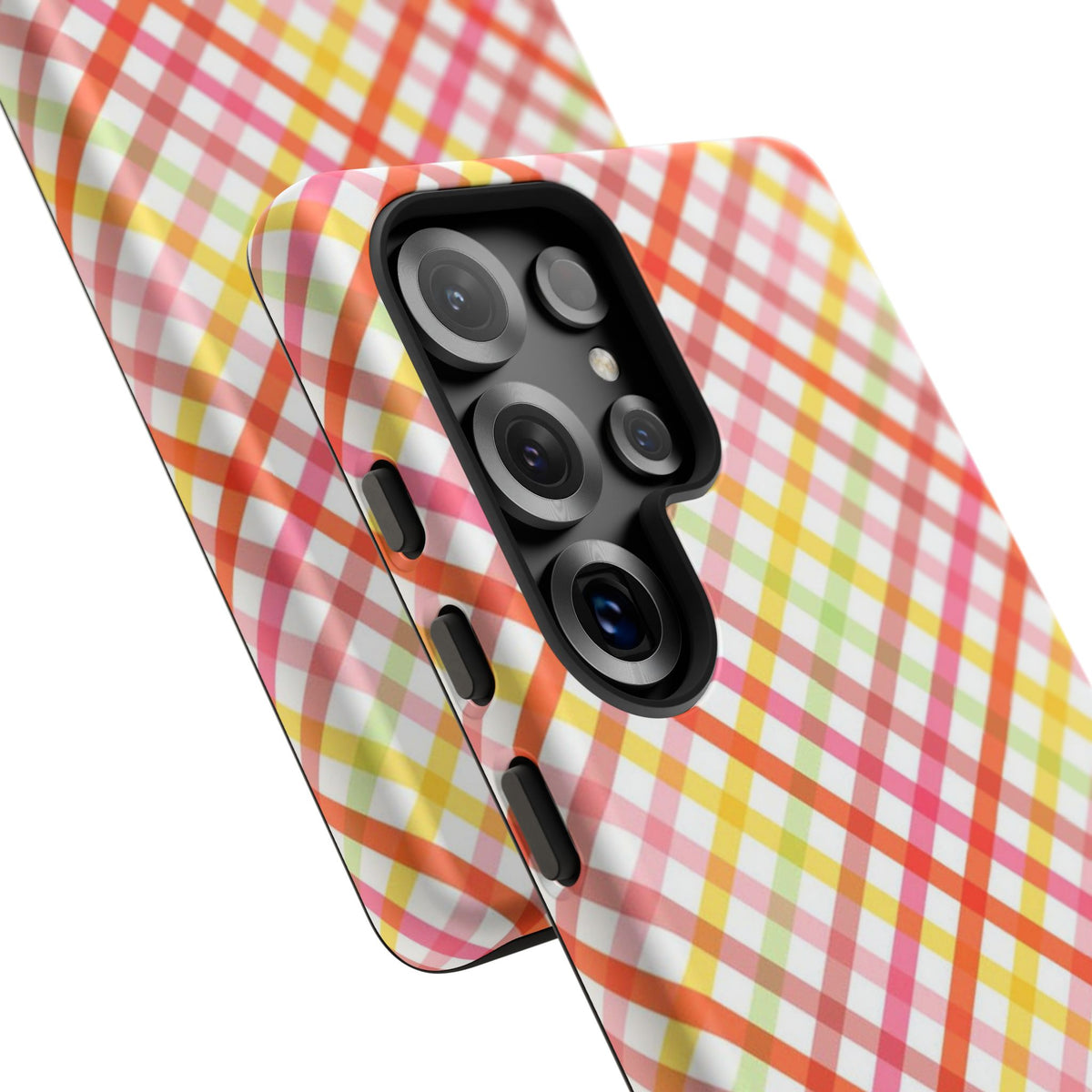 Checked Stripes - Pink/Red/Yellow