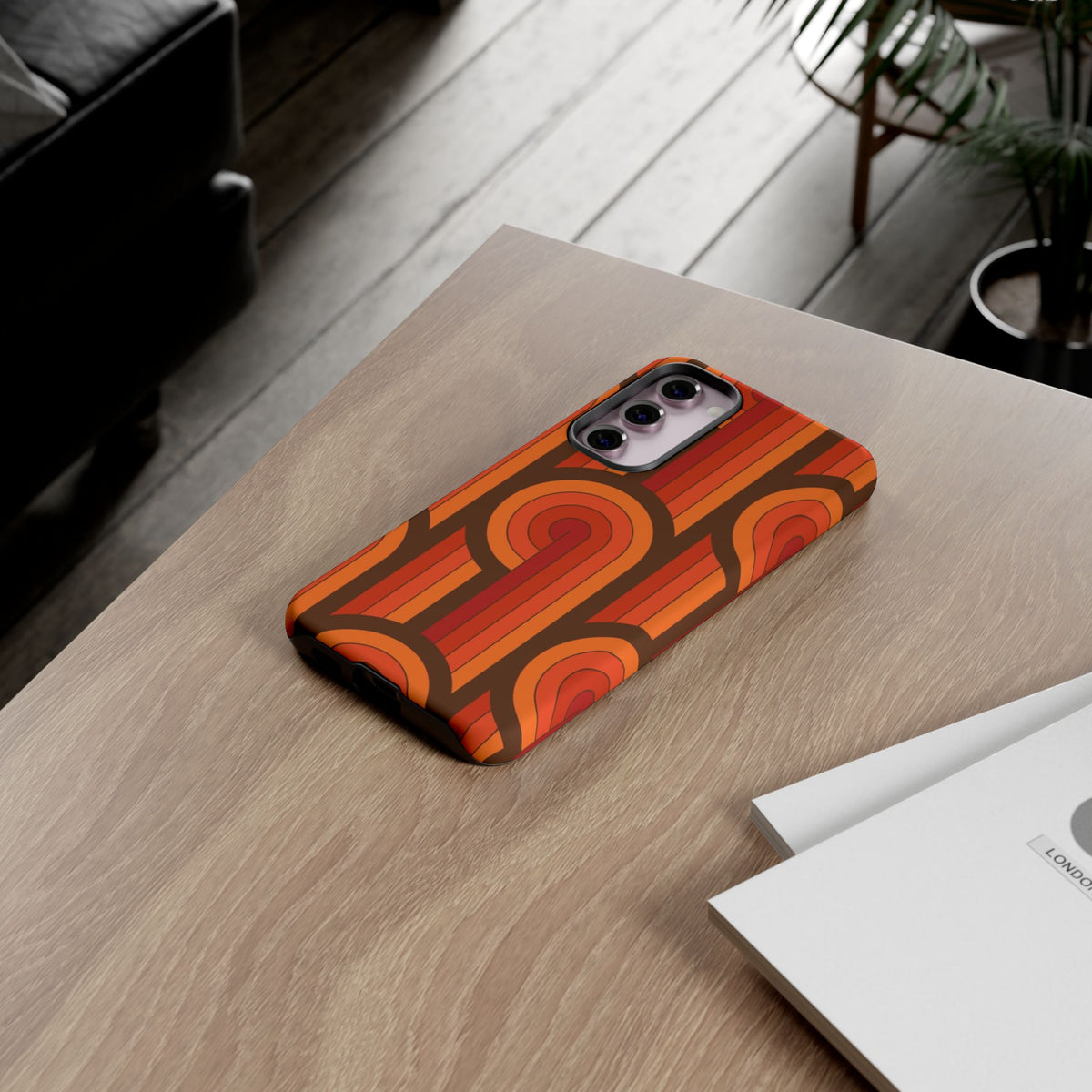 60's Wallpaper - Orange/Brown