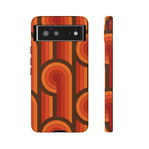 60's Wallpaper - Orange/Brown